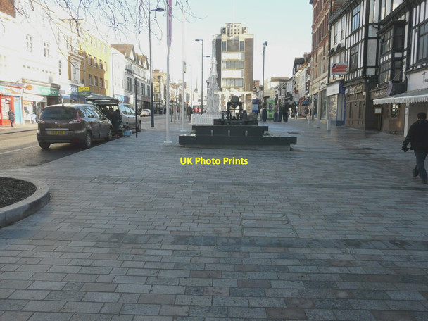 Photo 6"x4" Looking east-northeast up the High Street Maidstone c2014