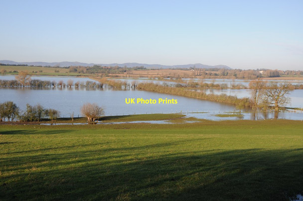 Photo 6"x4" Flooded River Avon at Bredon's Hardwick Tewkesbury c2014