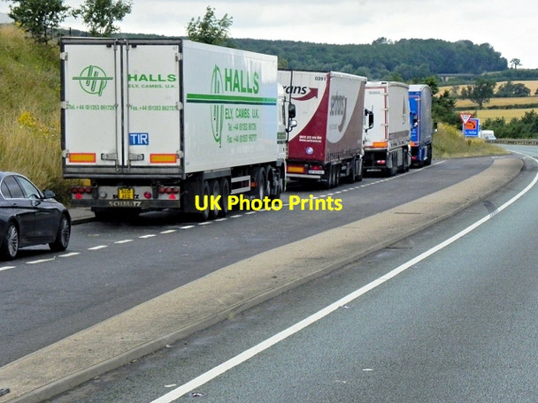Photo 6"x4" Layby on Westbound A14, near Johnson's Covert Arthingworth c2013