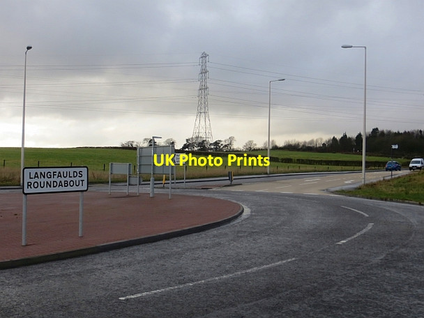Photo 6"x4" Langfaulds Roundabout Bearsden c2014