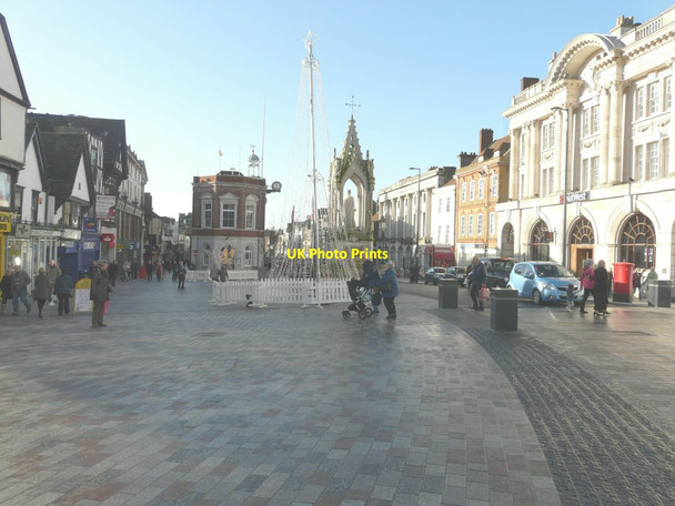 Photo 6"x4" Looking west along the High Street Maidstone c2014