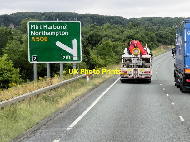 Photo 6"x4" Westbound A14 approaching Junction 2 Draughton\/SP7676 c2013