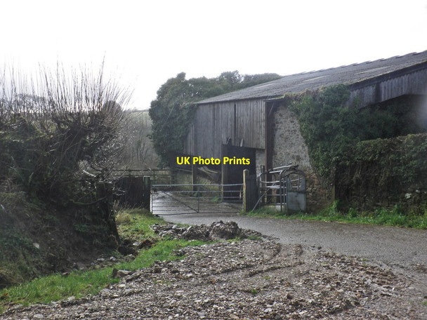 Photo 6"x4" Barn at Higher Hawkington Codsend c2014