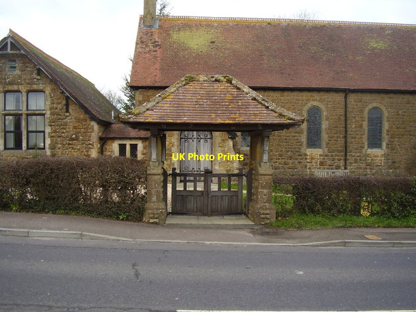 Photo 6"x4" St Peter's Church lych gate Horton\/ST3214 c2014