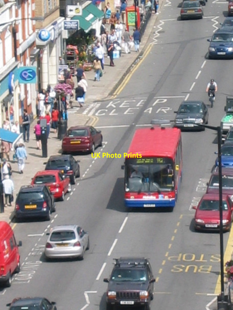 Photo 6"x4" Barnet High Street from the top of the church tower Barnet c2004