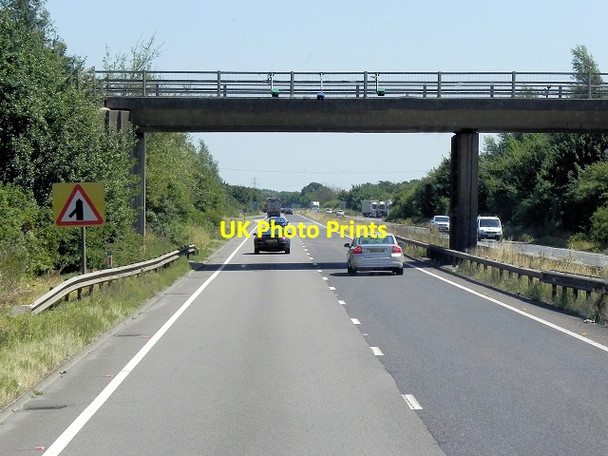 Photo 6"x4" Eastbound A14, Bridge at Ellington Ellington\/TL1571 c2013