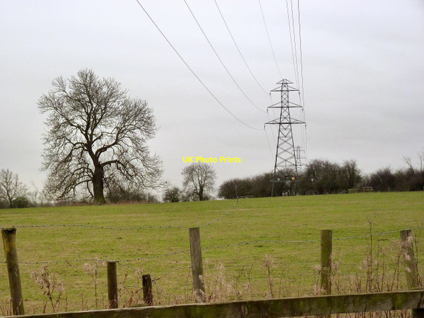 Photo 6"x4" Transmission line near Willoughby Willoughby-on-the-Wolds c2014