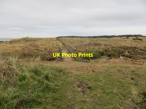 Photo 6"x4" Bridge on the coast path Longniddry c2014
