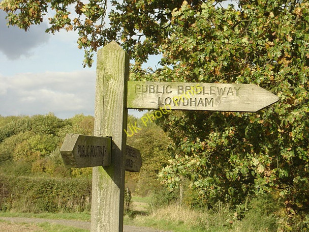 Photo 6"x4" Bridleway signpost Lambley\/SK6345 c2008