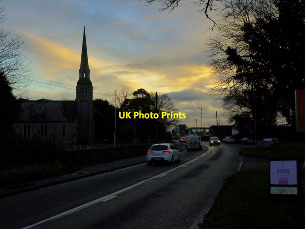 Photo 6"x4" Tewkesbury Road at dusk Twigworth c2014