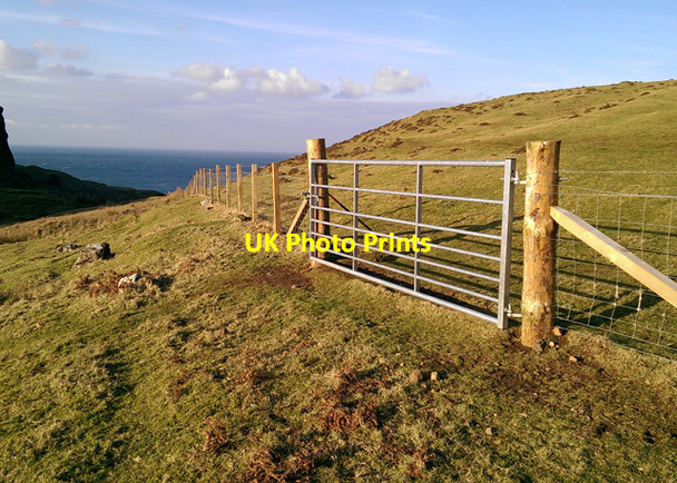 Photo 6"x4" New gate and fence Lower Milovaig c2014