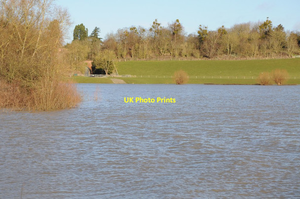 Photo 6"x4" Flooding below the Mythe Tewkesbury c2014