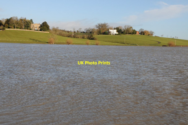 Photo 6"x4" Flooding below The Mythe Tewkesbury c2014