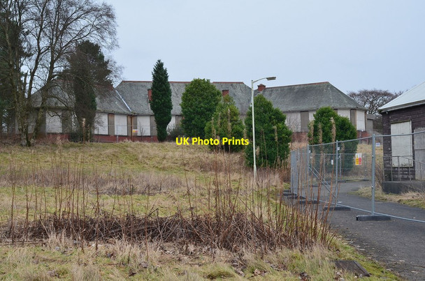 Photo 6"x4" Fenced off buildings at Bangour Village Hospital Dechmont c2014