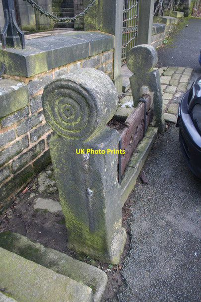 Photo 6"x4" Stocks at St Chad's, Saddleworth Dobcross c2014