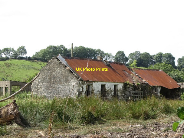 Photo 6"x4" Derelict tin-roofed cottage at Glasdrumman, Co.Cavan Madabawn c2013