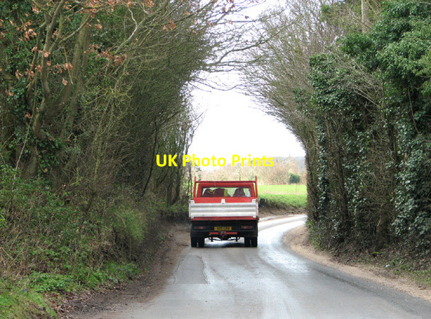 Photo 6"x4" View west along Church Lane, Weston Weston\/TM4287 c2014