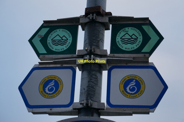 Photo 6"x4" Footpath signs, Marine Drive, Great Orme Llandudno c2014