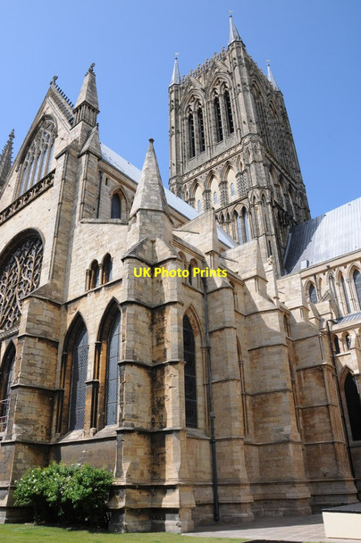 Photo 6"x4" Tower and south transept, Lincoln Cathedral Lincoln c2013