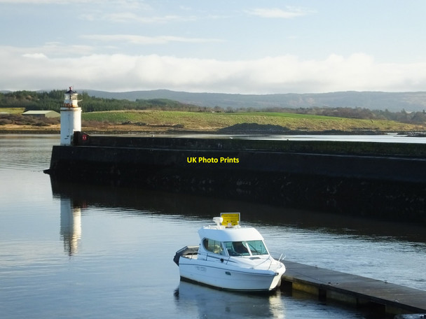Photo 6"x4" Breakwater and lighthouse at Ardrishaig Ardrishaig c2014