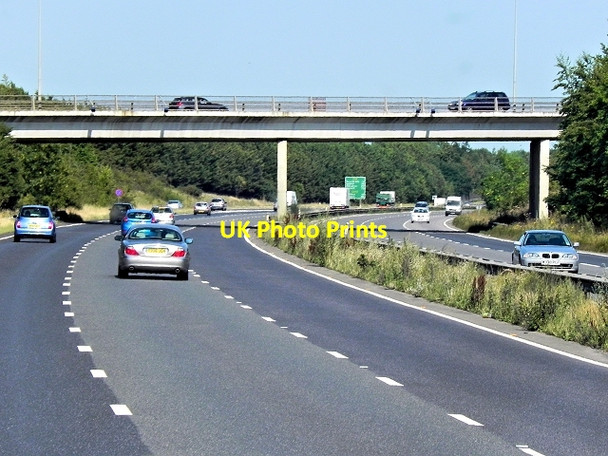 Photo 6"x4" Eastbound A14, Fordham Road Bridge Newmarket\/TL6463 c2013