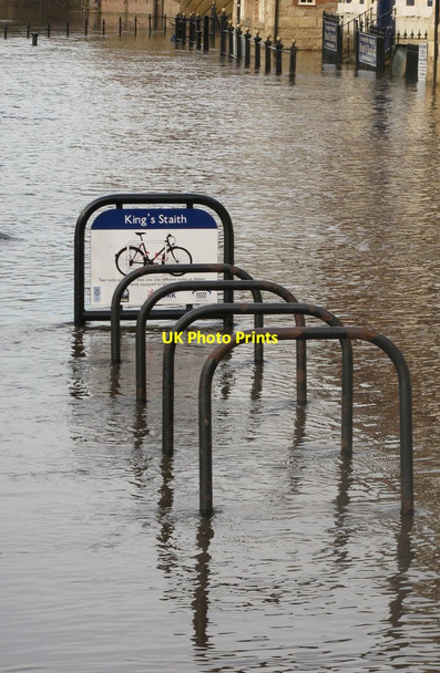 Photo 6"x4" Floodwater on the River Ouse, York York\/SE5951 c2014