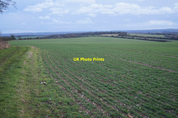 Photo 6"x4" View across For Down North Oakley c2013