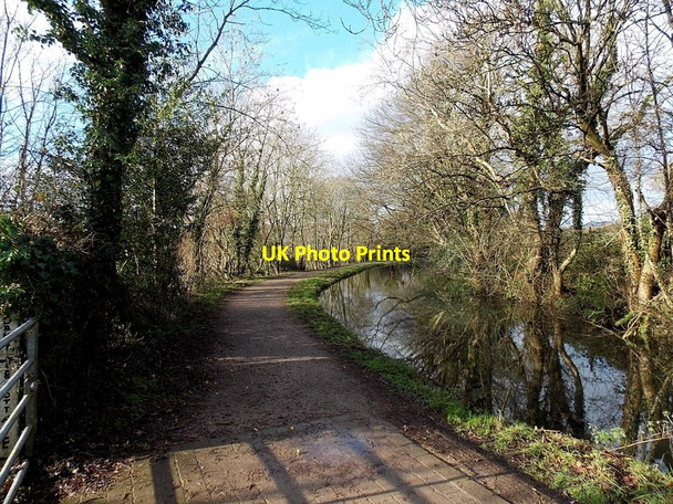 Photo 6"x4" Disused canal and former towpath west of Pontymason Lane, Rogerstone, Newport Risca c2014