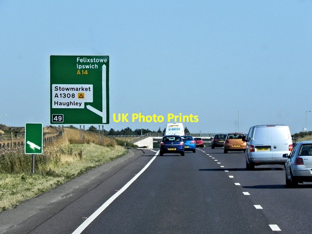 Photo 6"x4" Eastbound A14 at Junction 49 Harleston\/TM0160 c2013