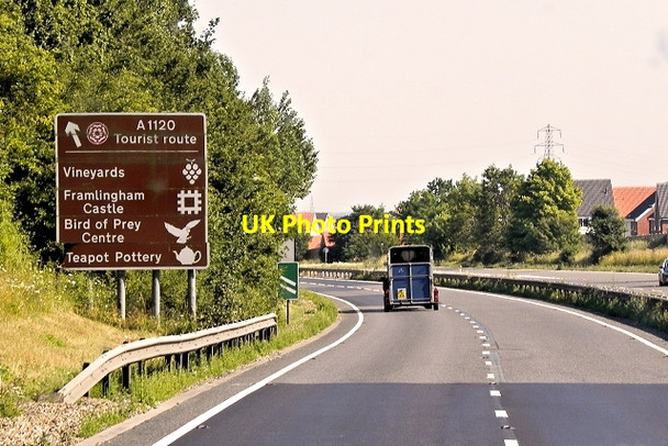 Photo 6"x4" Eastbound A14, Stowmarket Stowmarket c2013