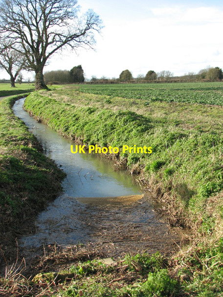 Photo 6"x4" Ditch beside Wash Lane Bedingham Green c2014