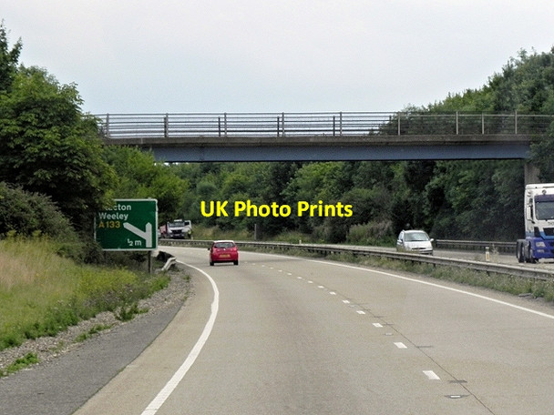 Photo 6"x4" Footbridge over the A120 near Cold Hall Great Bromley c2013