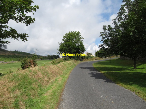 Photo 6"x4" Ballymageogh Road ascending past the Mourne Flying Club buildings Attical c2013
