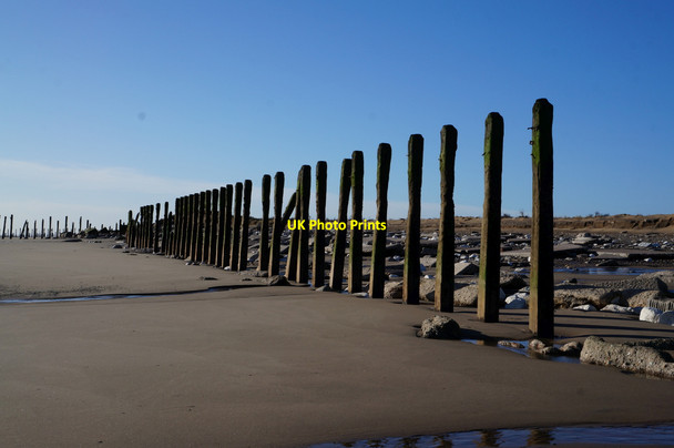 Photo 6"x4" Groynes on Spurn Beach Kilnsea c2014 P1