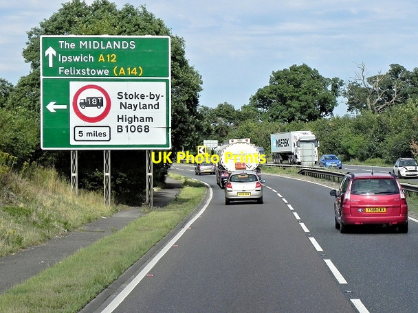 Photo 6"x4" Eastbound A12 Holton St Mary c2013
