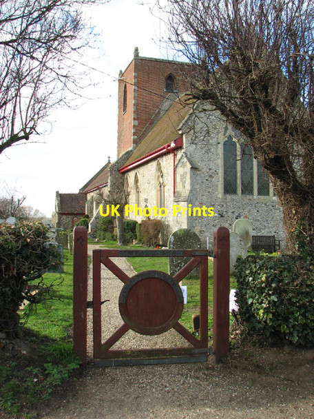Photo 6"x4" Churchyard gate at St Michael's, Oulton Camps Heath c2014