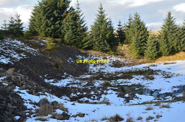 Photo 6"x4" Forestry quarry, Cloich Halmyre Mains c2014
