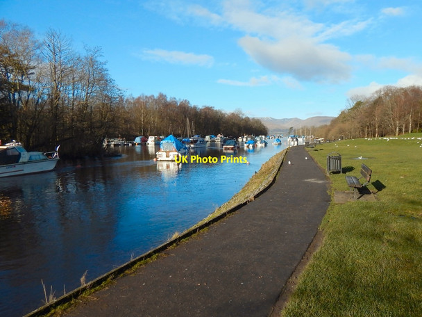 Photo 6"x4" Riverside pathway at Balloch Alexandria c2014
