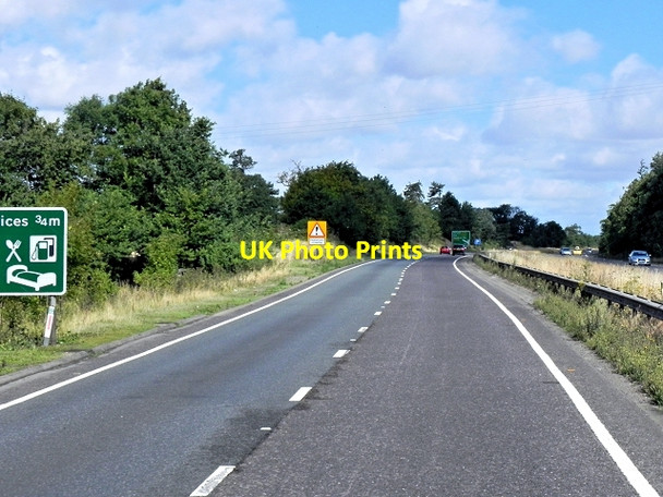 Photo 6"x4" Northbound A14 near Shrubland Park Baylham c2013