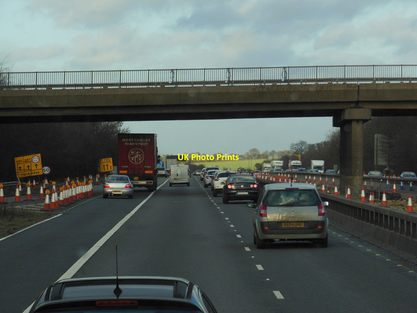 Photo 6"x4" M1 northbound at Sheffield Road Barlborough c2013