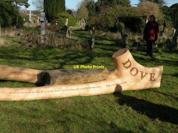 Photo 6"x4" Mill Road Cemetery artwork: Dove Cambridge\/TL4658 c2014
