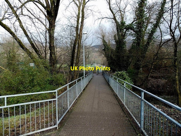 Photo 6"x4" Fernhill railway station access path Mountain Ash\/Aberpennar c2014