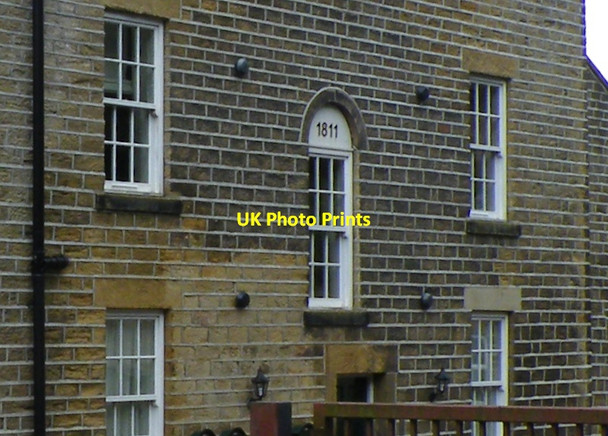 Photo 6"x4" Date Stone on the rear of the Rose & Crown (Former), Midhopestones, near Stocksbridge Midhopestones c2012