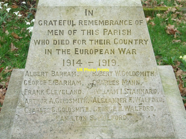 Photo 6"x4" Roll of Honour Dallinghoo c2014