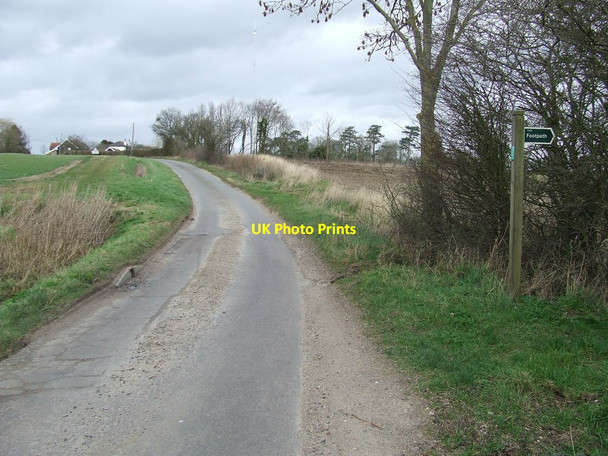 Photo 6"x4" Footpath Off Park Road Letheringham c2014