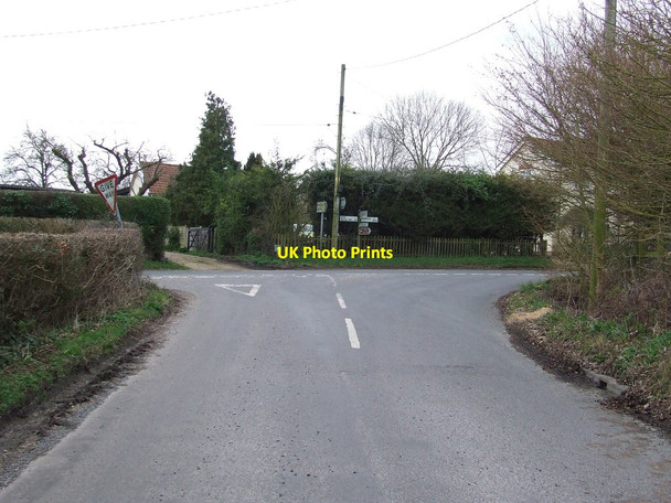 Photo 6"x4" Road Junction Charsfield c2014