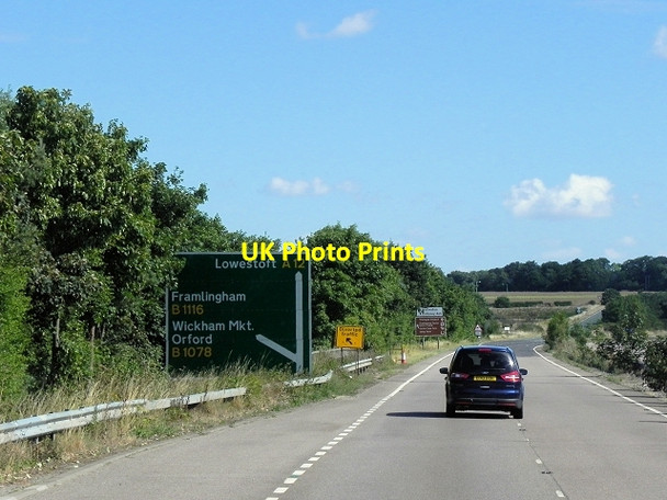 Photo 6"x4" A12 near Wickham Market Wickham Market c2013