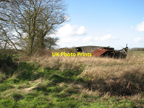 Photo 6"x4" Remains of a farm shed Stoven c2014