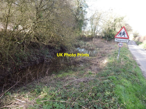 Photo 6"x4" Ditch and playground sign, Polstead Polstead c2014