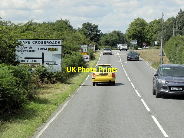 Photo 6"x4" Farnham Road (A1094) Approaching Crossroads at Snape Snape\/TM3959 c2013